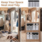 6 Pcs RV Shoe Storage for Bedside, Hanging Shoe Rack with 24 Mesh Pocket - Image 3