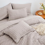 Seersucker Burlwood King Size Comforter Set, 7-Piece Bed in a Bag - Image 5