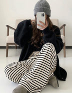 TARSE Women's Striped Barrel Pants Wide Leg Lounge Pants - Image 4