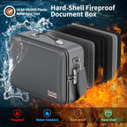 DocSafe Fireproof Document Box Hard Case with Lock ＆ Accordion File Folder - Image 2