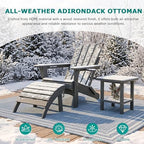 PLUUV Folding Adirondack Ottoman Footrest for Adirondack Chair, Grey - Image 2