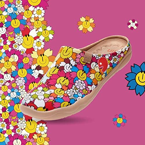 UIN Slipper Woman Travel Art Painted Shoes Wide Toe Casual Home Slip On Mules Malaga - Image 2