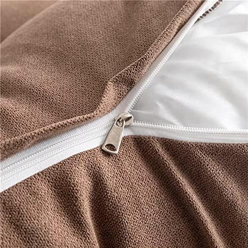 Peachwell Handmade Headboard Pillow- Triangular Wedge Support Large Bolster Cushion Headboard Backrest Pillow with Two Large Side Pockets for Bed Rest (Brown, 47 x 8 x 20 inches) - Image 4