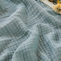 EMME Muslin Cotton Blanket Adults Heather Teal Twin XL 66"x90" by EMME