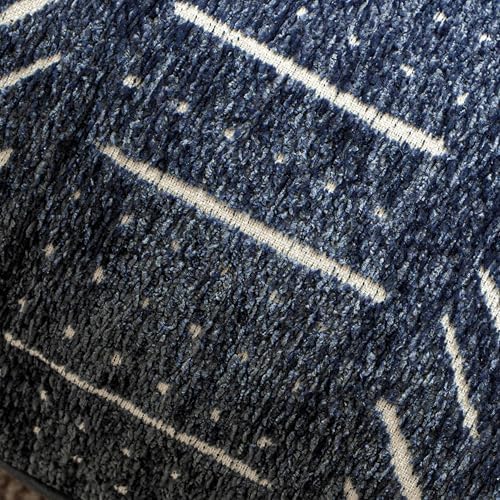 BlissBlush Decorative Throw Pillow Covers 20x20 Set of 2, Blue Soft Woven Chenille Accent Pillow Covers for Couch Sofa Bed, Textured Farmhouse Cushion Covers - Image 6