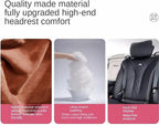 2Pcs Car Neck Pillows for headrests,for Travel Interior Accessories and Suede Support Head Pillows，Balance Neck Pillow Designed to Relieve Neck Pain and Muscle Tension.(Brown) - Image 4