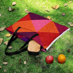 Large Waterproof Picnic Blankets Abstract Pattern Pink Red 78.7"x78.7" - Image 5