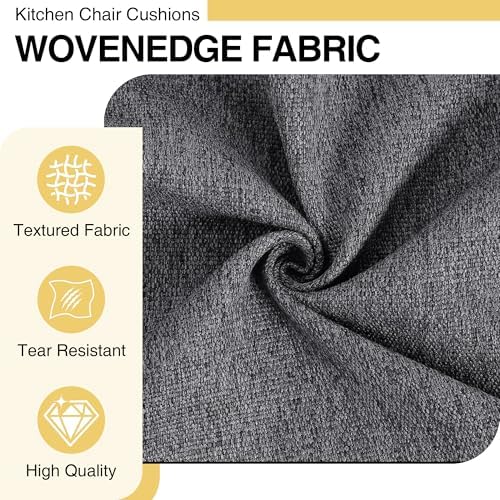 Tromlycs Chair Cushions for Dining Chairs Kitchen Seat Cushions Room 4 Pack Pads with Ties Indoor Non Slip Office 18x18 Inch, Dark Grey - Image 6