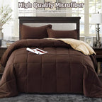 HOMME King Size 3 Pieces All Season Soft Comfortable Down Alternative Reversible Quilted Oversize Comforter Set School Dorm, Machine Washable - Image 3