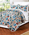 The Lakeside Collection Full/Queen 3-Piece Campsite Quilt Set by TheLakesideCollection