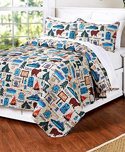 The Lakeside Collection Full/Queen 3-Piece Campsite Quilt Set by TheLakesideCollection