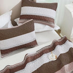 Andency King Size Quilt Set Brown, 3 Pcs Bedspreads & Coverlets - Image 3