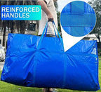1-Pack 66 Gallon Heavy Duty Storage Bags, Extra Large Zippered Duffle Totes for Moving, Travel, Bedding & Christmas Tree(Blue,2 Pack) - Image 4