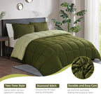 HOMME Over Size 3 Pieces All Season Soft Comfortable Down Alternative Reversible Quilted Oversize Comforter Set School Dorm, Machine Washable - Image 2
