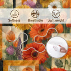 BlessLiving 3-Piece Quilts Queen Size, Ultra Soft Microfiber Lightweight Daisy Frame Pattern Bedspreads Coverlets Bedding Set with 2 Pillow Shams for All Seasons, Autumn Bed Cover for Women - Image 5