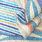 HoneiLife King Quilt Bedding Set - 3 Pieces Beach Quilt Sets Coastal Bedspreads Ocean Coverlets Microfiber Bed Cover All Season Quilts - Image 7