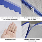 Portable Pop-Up Mosquito Net Tent for Bed Baby Adults Trip, L79 x W71 x H59 inch Large Folding Mosquito Netting with Net Bottom, 2 Entries, Suit for Twin to King Size Bed - Image 5