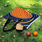 Zipper Foldable Picnic Blanket Jellyfish Orange Yellow 78.7x78.7 Inch - Image 5