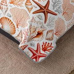 HOSIMA Orange Quilt Nautical Ocean Themed Bedding King with 2 Pillowcases. - Image 4