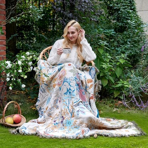 LUTBM Boho Throw Blanket for Couch 50"x60", Cotton Decorative Bed Throw - Image 5
