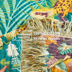 LUTBM Boho Throw Blanket for Bed 60"x80", All Season Cotton Couch Blankets - Image 6