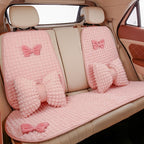 Full Set Car Front Seat Covers, Pink Bowknot Car Accessories for Women - Image 5