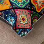 HOSIMA Bohemia Floral Plaid Patchwork Quilt Set Full with 2 Pillowcases. - Image 4