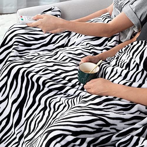 MACEVIA Flannel Fleece Twin Blanket for Couch, Zebra Blanket Black and White for Adult, Lightweight Warm Cozy Soft for Bed Sofa 260GSM, Suitable for All Seasons (Black Zebra,60x80inches) - Image 6
