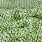 Longhui bedding 100% Cotton Knitted Throw Blanket – Green, Soft & Cozy, Machine Washable, 60"x80" – Perfect for Living Room, Couch, Sofa, Bed or Travel - Image 3