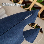 Kevin Textile Outdoor Waterproof 14”x36” Lumbar Pillow Cover 1 Pack, Blue - Image 3
