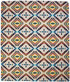 QISU Wool Blanket Throw | Large, Beautiful, Warm, Handmade in Ecuador by Local Artisans |94″ x 78″|Ultra-Soft, Hypoallergenic & Breathable (Rainbow) - Image 3