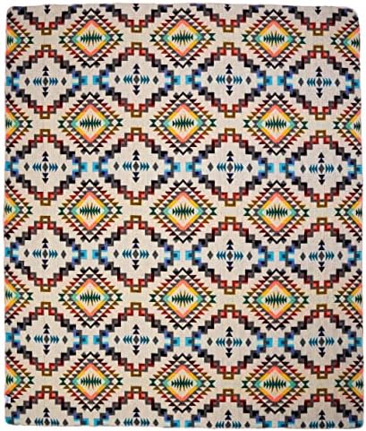 QISU Wool Blanket Throw | Large, Beautiful, Warm, Handmade in Ecuador by Local Artisans |94″ x 78″|Ultra-Soft, Hypoallergenic & Breathable (Rainbow) - Image 3