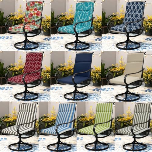High Back Outdoor Chair Cushions 2 pcs, Water Proof Chaise Lounge Chair Cushions, Chairs Pads Stain Resistant for Camping Beach Picnic Travel Patio(A-Khaki Stripes,18 x42 x 1.18in) - Image 7