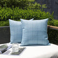 Kevin Textile Outdoor Waterproof 26"x26" Pillow Covers 2 Pack, Light Blue by KevinTextile