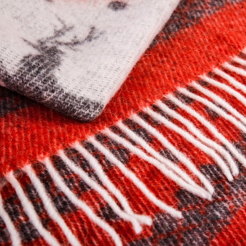 LYHome Merino Wool Blanket, Warm & Soft Throw for Bed & Couch, 55 x 79 in - Image 4
