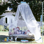 Princess Decor Canopy for Kids Bed, Soft and Durable Bed Canopy for Girls Room Tent Canopy Dreamy Mosquito Net Bedding, Children Reading Nook Canopies Indoor (White net) - Image 5