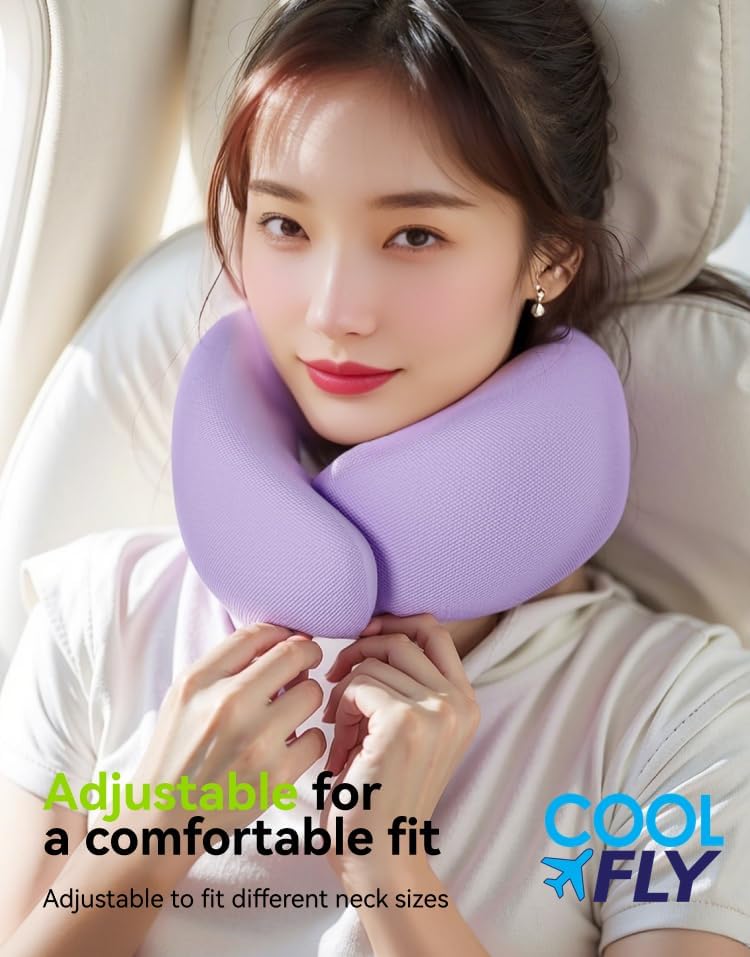 Cool Fly Airplane Travel Pillow Set. Fashion Chic Memory Foam Neck Pillow - Image 3