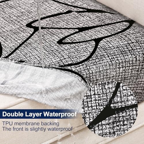 Smiry Waterproof Patio Cushion Covers, Stretch Outdoor Furniture Covers - Image 2