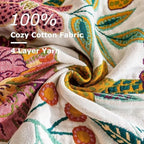 LUTBM Boho Throw Blanket for Bed 60"x80", 100% Cotton Cozy Couch Blankets - Image 6