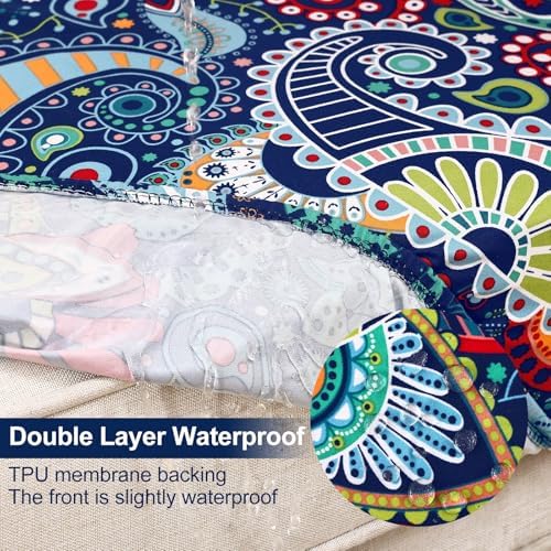 Smiry Waterproof Patio Cushion Covers, Stretch Outdoor Furniture Covers - Image 2