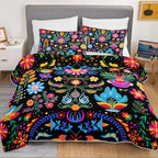 HOSIMA Bohemia Style Floral Quilt King for Adult Women with 2 Pillowcases. - Image 3