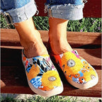 UIN Slipper Woman Travel Art Painted Shoes Wide Toe Casual Home Slip On Mules Malaga - Image 2