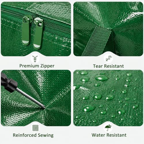 Songrey Extra Large Heavy Duty Moving Bags, 6 Pack, Dark Green - Image 3