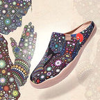 UIN Slipper Woman Travel Art Painted Shoes Wide Toe Casual Home Slip On Mules Malaga - Image 2