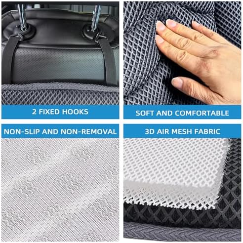 AEROiVi Car Seat Cushion with Back Support Pillow Breathable Mesh Non-Slip - Image 3