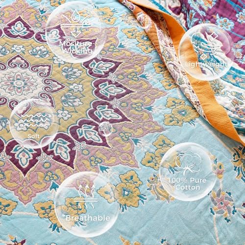 LUTBM Boho Throw Blanket for Bed 60"x80", All Season Cotton Couch Blankets - Image 6