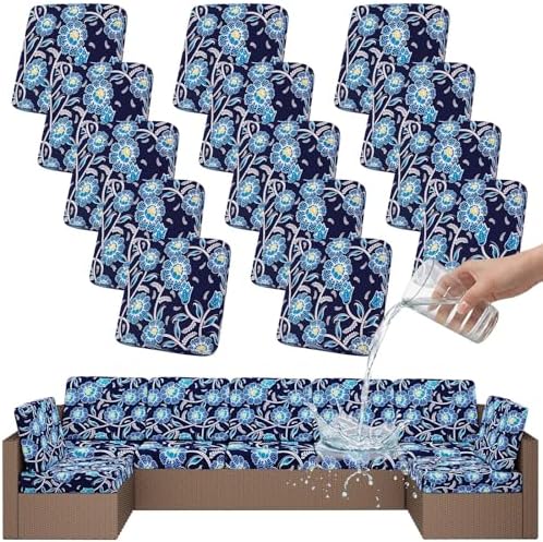 Smiry Waterproof Patio Cushion Covers, Stretch Outdoor Furniture Covers by Smiry