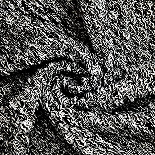 Longhui bedding 100% Cotton Knitted Throw Blanket – Black White, Soft & Cozy, Machine Washable, 60"x80" – Perfect for Living Room, Couch, Sofa, Bed or Travel - Image 2