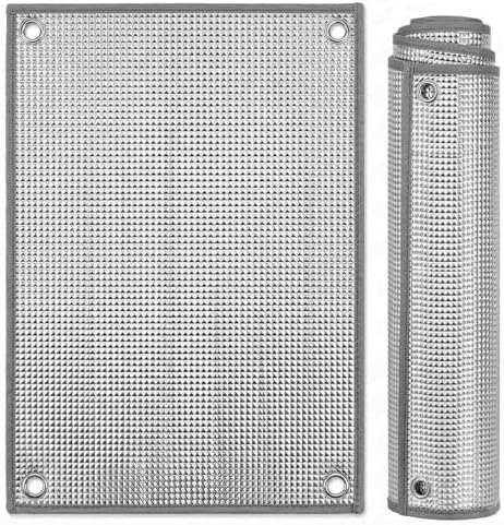 Blackout Window Film Heat Control, Anti-UV Aluminum Foil Sun Blocking Privacy Window Cover, Thermal Insulation Room Darkening with Suction Cups Reusable(Grey Edge,36" W x 84" H) by Unknown