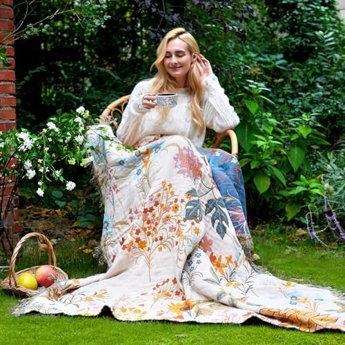 LUTBM Boho Throw Blanket for Couch 50"x60", Cotton Decorative Bed Throws - Image 5